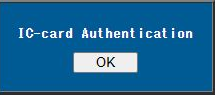 IC-card Authentication画面